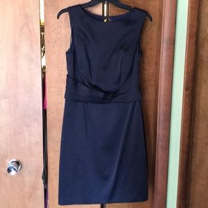Kay Unger navy silk lined cocktail dress Sz 10